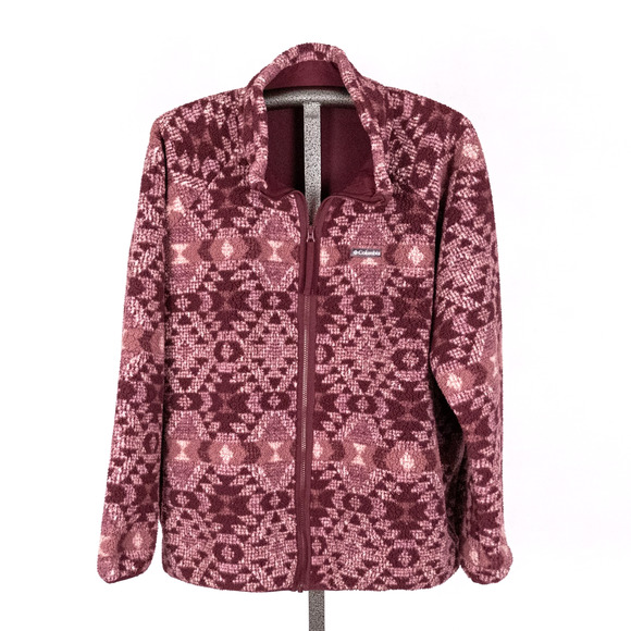 Columbia Women's Aztec Southwestern Sherpa Fleece Size 3X Full Zip Cozy Cabin - Picture 1 of 5